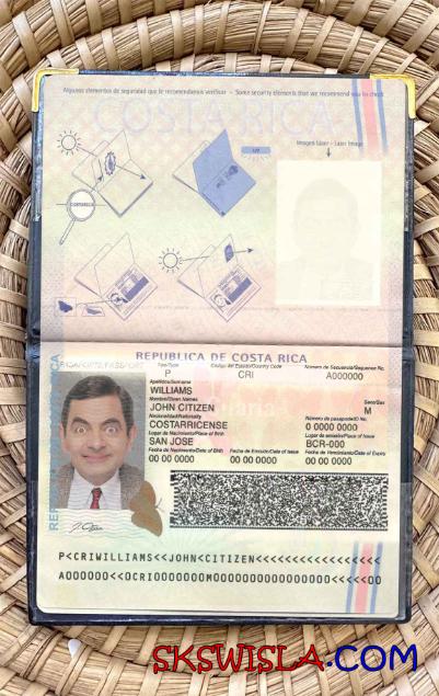 Kostaryka zdjęcie do paszportu pliki PSD, skan i fotografowany obraz